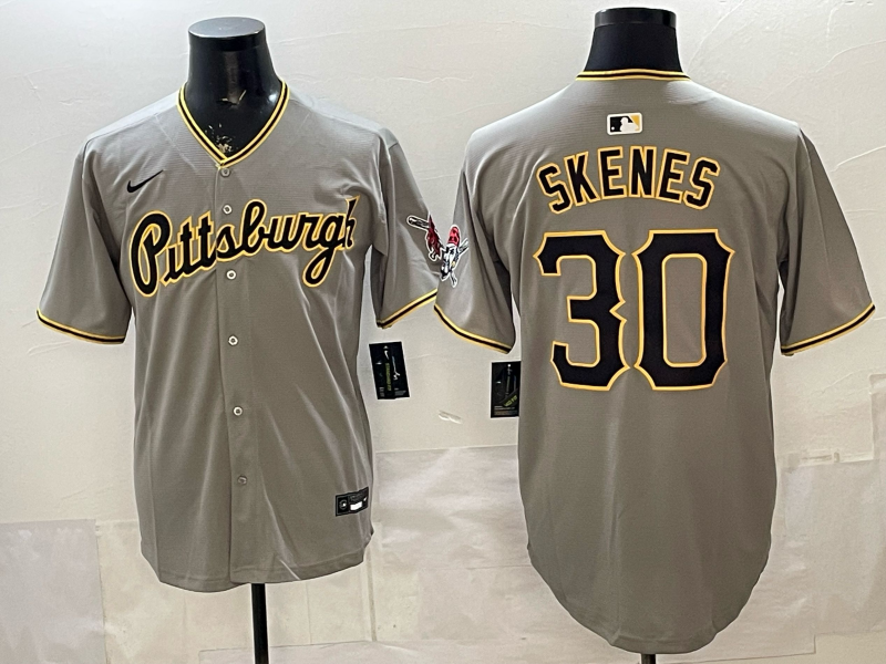 Men Pittsburgh Pirates #30 Skenes Grey Game 2026 Nike MLB Jersey 03->pittsburgh pirates->MLB Jersey